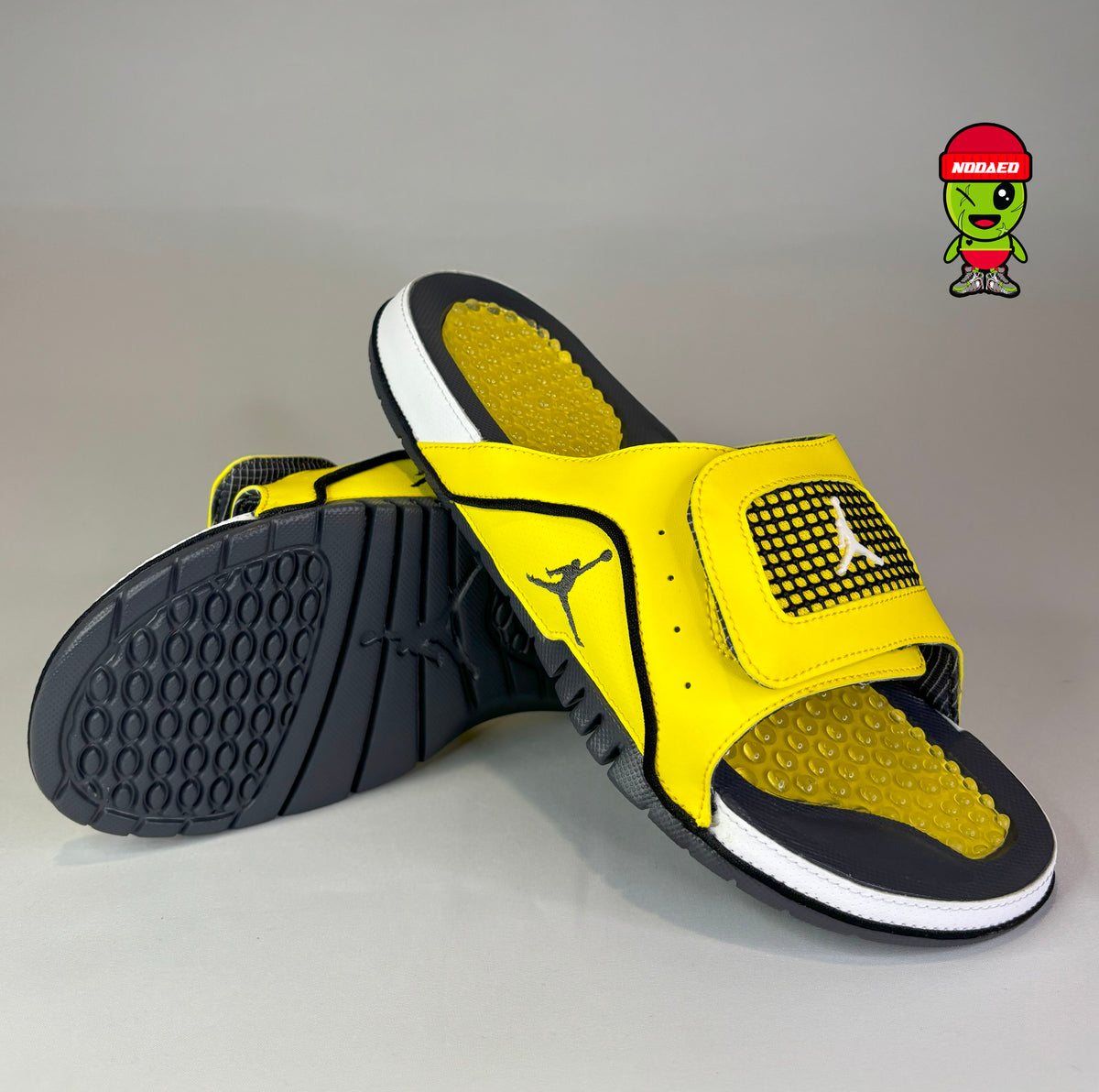 yellow jordan sandals