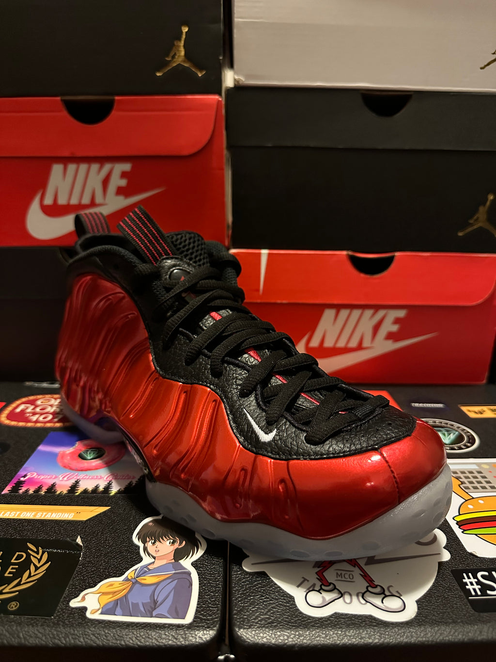 Foamposite Metallic Red