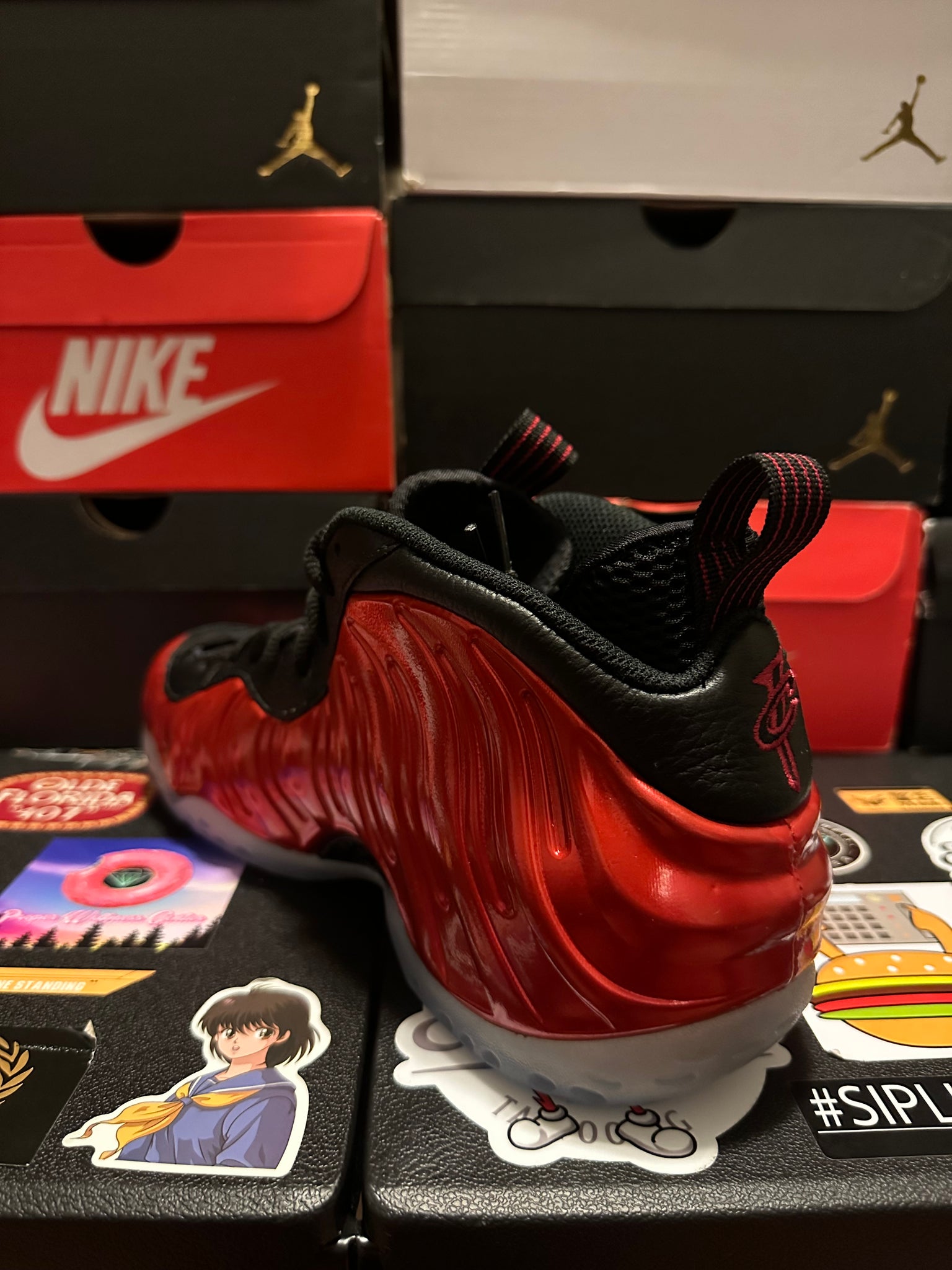 Foamposite Metallic Red