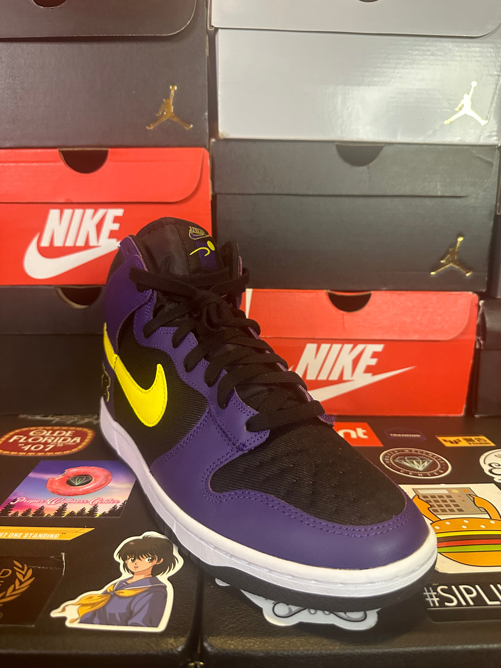 Nike dunk high Emb lakers