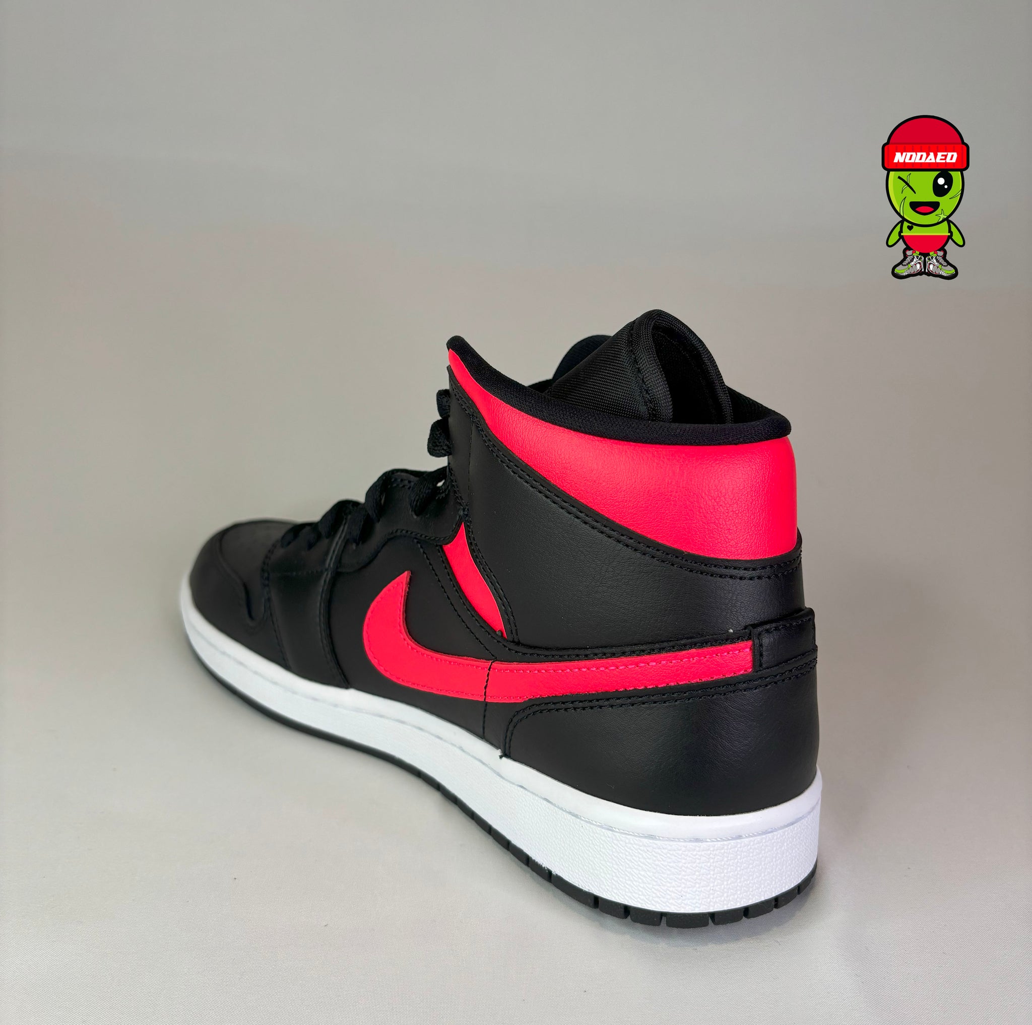 Womens Jordan 1 Mid Black Siren Red